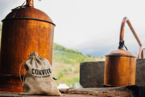 The outdoor distillery in Oaxaca.